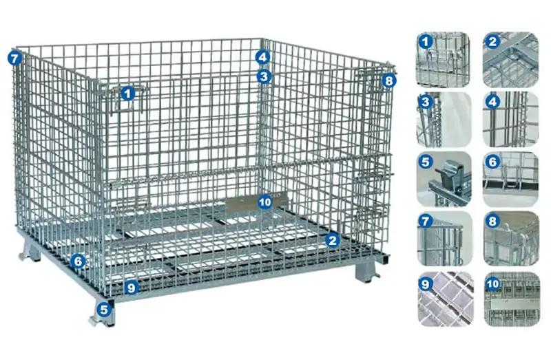 Collapsible Wire Mesh Container 5