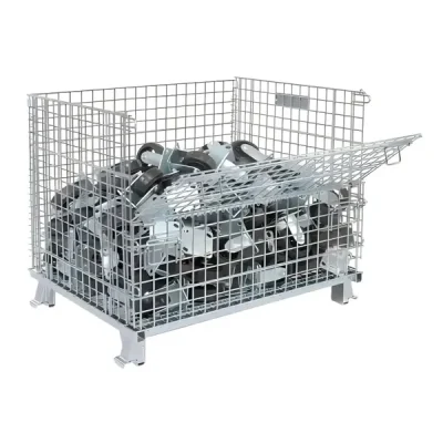 Wire Mesh Container with Wheels