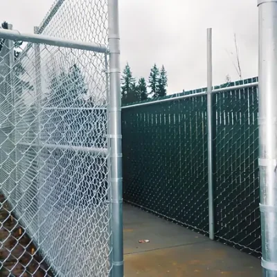 chain link fence and gates