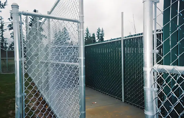 chain link fence and gates