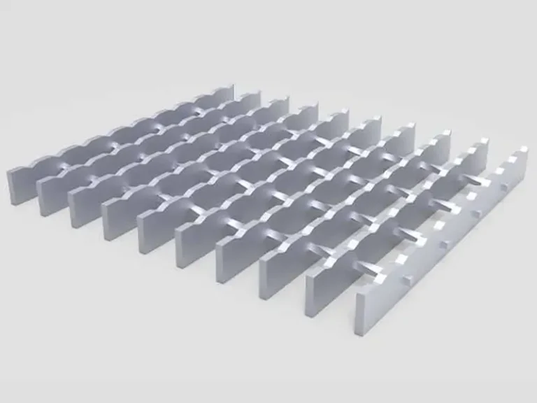 Aluminum grating serrated surface