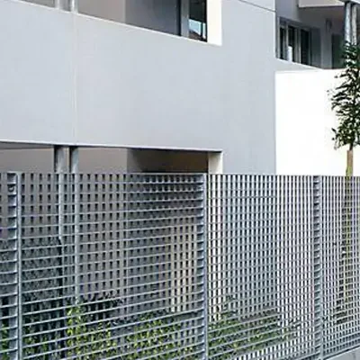 Steel grating fence